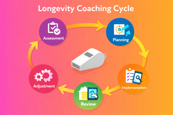 Longevity coaching cycle diagram